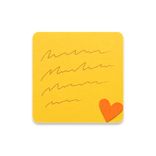 Note with heart
